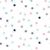 Confetti seamless vector pattern. Celebration repeat texture with sprinkles.