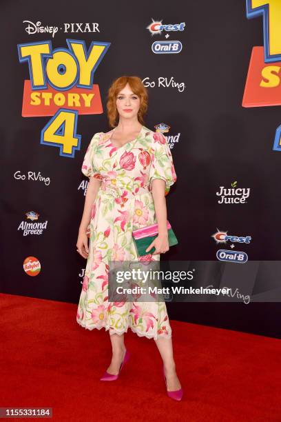 Christina Hendricks attends the premiere of Disney and Pixar's "Toy Story 4" on June 11, 2019 in Los Angeles, California.