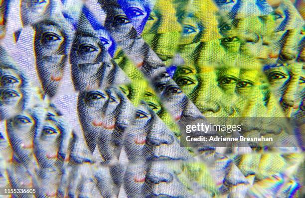 multiple mao - man double exposure profit concept stock-fotos und bilder