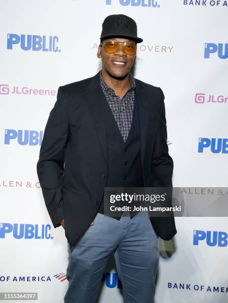 Erik Laray Harvey attends "Much Ado" opening night at Delacorte Theater on June 11, 2019 in New York City.