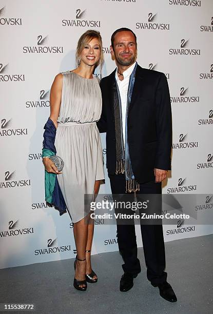 Nora Mogalle and Swarovski CEO Robert Buchbauer attend the Swarovski Fashionation at Palazzo Reale on June 7, 2011 in Milan, Italy.
