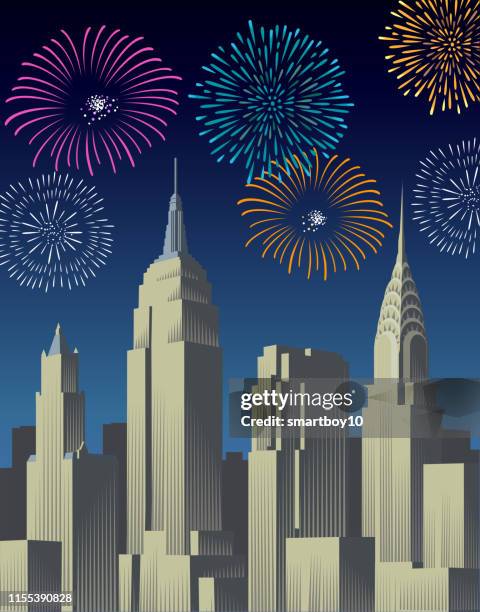 new york city skyline - chrysler building facade stock illustrations