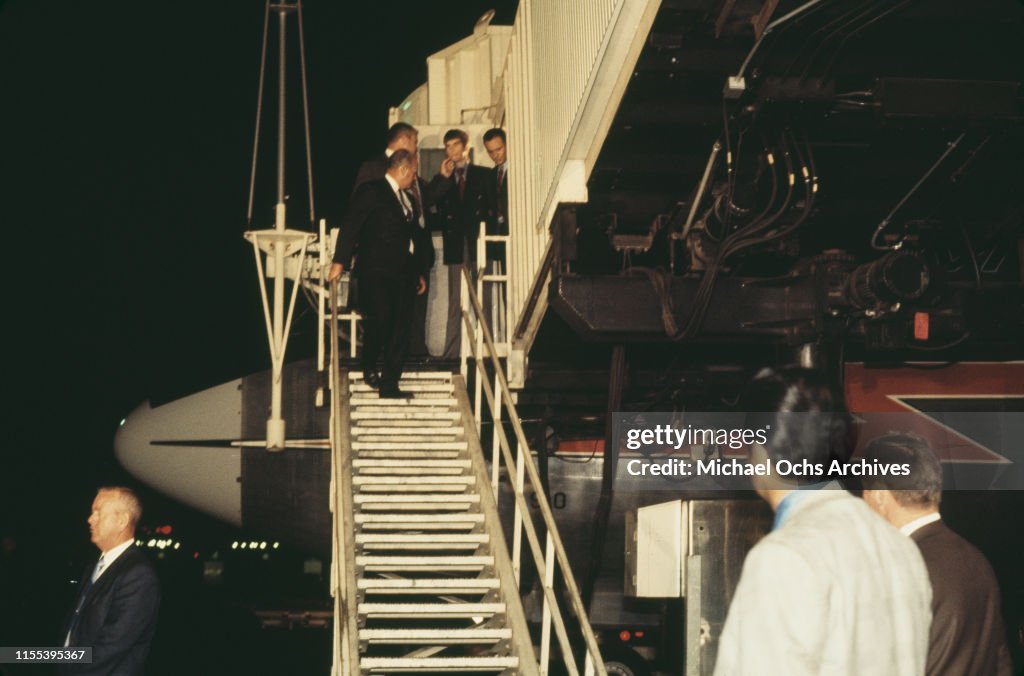 Tex Watson arrives at LAX