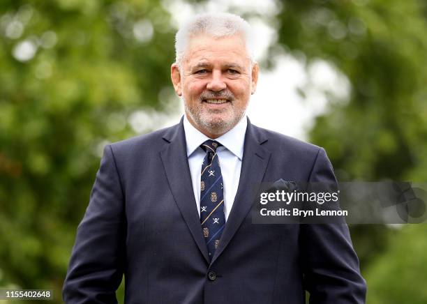 Warren Gatland, the newly appointed British and Irish Lions Head Coach poses for a photo during the British and Irish Lions Head Coach Announcement...