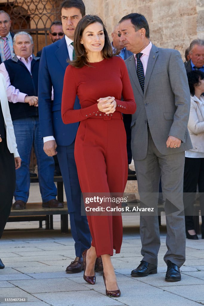 Queen Letizia Of Spain Attends The Closure Of Journalist's Seminar In Soria