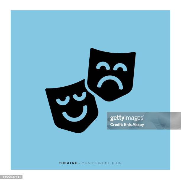 theatre icon - acting curtain stock illustrations