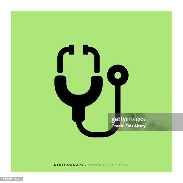 stethoscope icon - doctors exam table stock illustrations