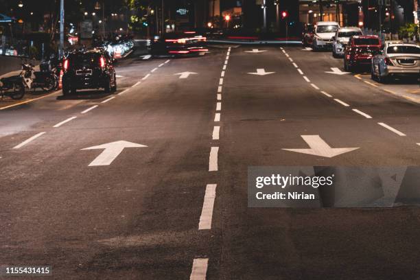 empty street at night - kuala lumpur road stock pictures, royalty-free photos & images