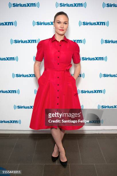 Julia Stiles visits SiriusXM Studios on June 12, 2019 in New York City.