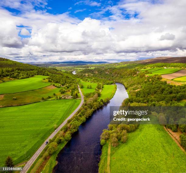 spey valley scenic - grampian scotland stock pictures, royalty-free photos & images