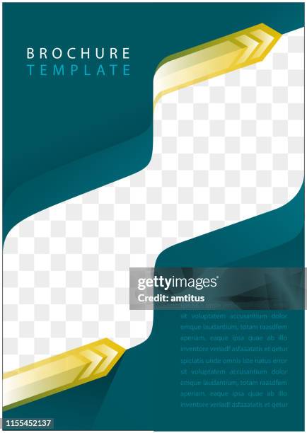 dynamic brochure template - corporate invitation stock illustrations