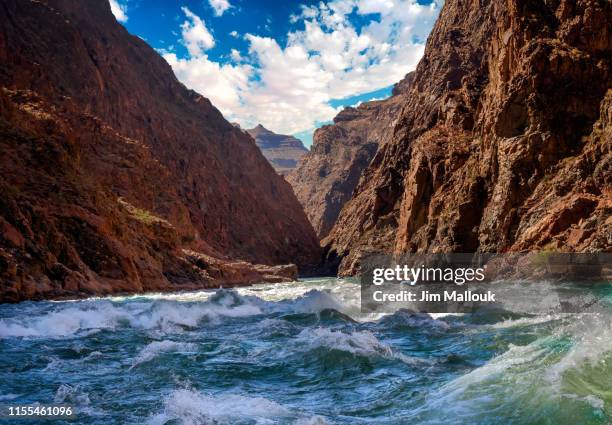 grand canyon white water rafting on the colorado river - コロラド川 ストックフォトと画像