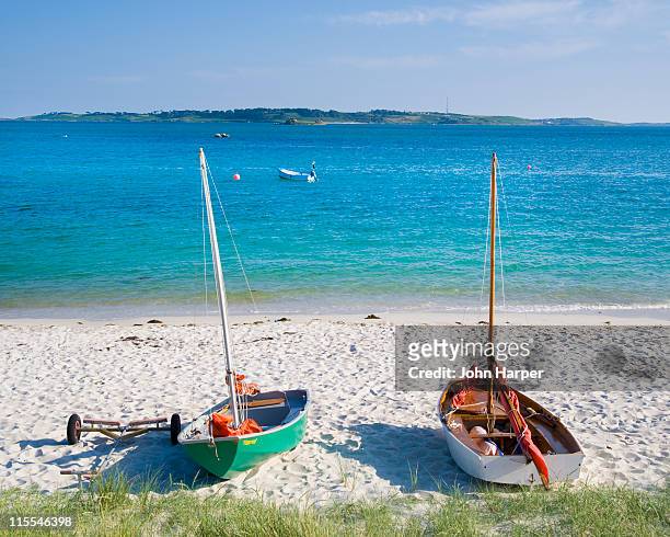 st. martins beach, isles of scilly - isles of scilly stock pictures, royalty-free photos & images