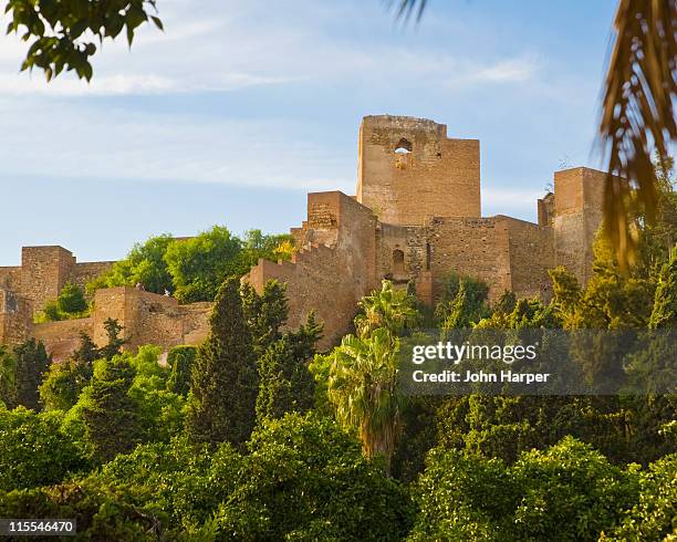 alcazaba, malaga, andalucia, spain - alcazaba of málaga stock pictures, royalty-free photos & images