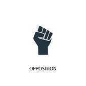 Opposition icon. Simple element illustration