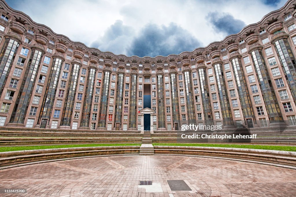 France, Noisy le Grand. Spaces of Abraxas where The Hunger Games Mockingjay movie was shot