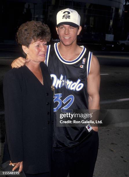 Actor Mark Wahlberg and mother Alma Wahlberg attend the "Renaissance Man" Hollywood Premiere on May 31, 1994 at Pacific's Cinerama Dome in Hollywood,...