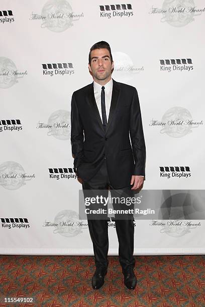 Actor Zachary Quinto attends the 67th annual Theatre World Awards Ceremony at the August Wilson Theatre on June 7, 2011 in New York City.