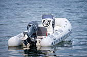 Inflatable White Motor Boat