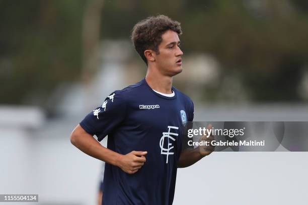 Luca Belardinelli of Empoli FC during pre-season training session on July 13, 2019 in Empoli, Italy.