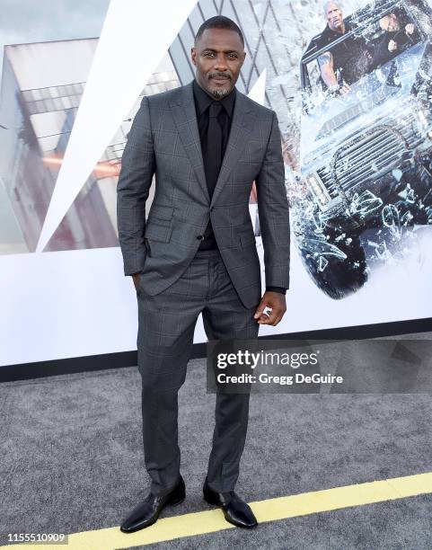Idris Elba arrives at the Premiere Of Universal Pictures' "Fast & Furious Presents: Hobbs & Shaw" at Dolby Theatre on July 13, 2019 in Hollywood,...