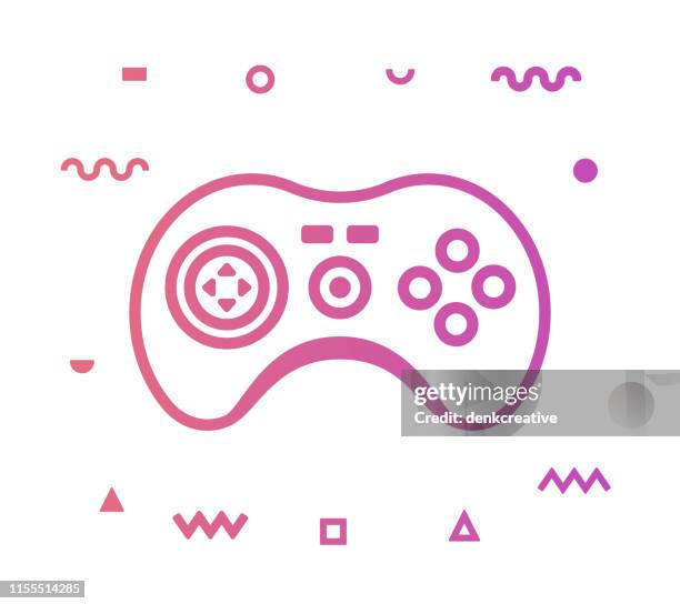 ilustrações de stock, clip art, desenhos animados e ícones de gamer line style icon design - equipamento elétrico equipamento de recreação