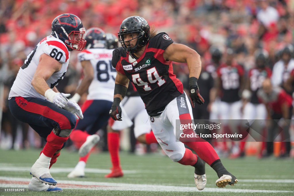 CFL: JUL 13 Montreal Alouettes at Ottawa REDBLACKS