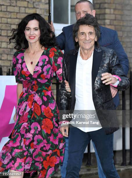 Sally Humphreys and Ronnie Wood attend the first annual gala dinner in recognition of Addiction Awareness Week at Phillips Gallery on June 12, 2019...