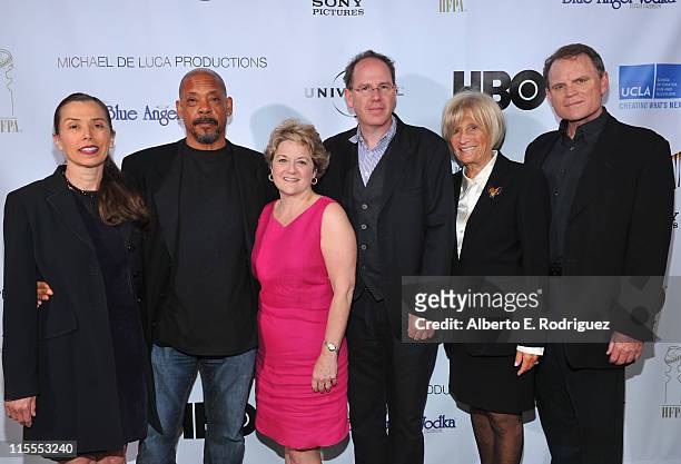 Professor Denise Mann, director Carl Franklin, producer Bonnie Arnold, producer Albert Berger, Chair of UCLA Department of Film, Television and...
