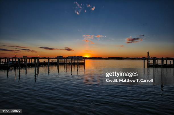ocean city sunset - ocean city maryland stock pictures, royalty-free photos & images