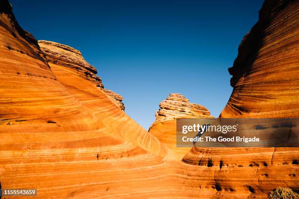 the wave, grand staircase escalante national monument, arizona, usa - grand staircase escalante national monument stock pictures, royalty-free photos & images