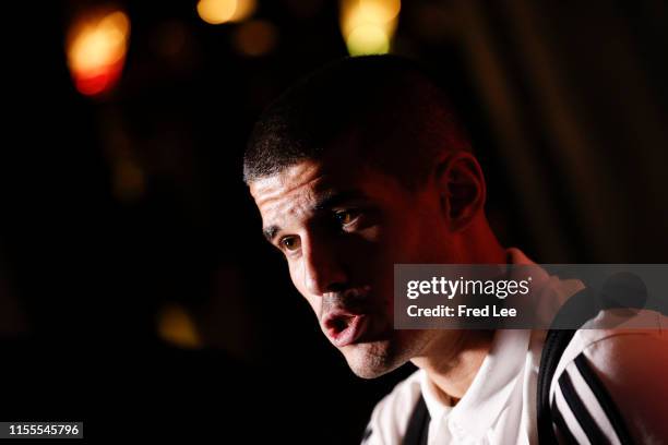 The Nuno Conor Coady of Wolverhampton Wanderers Interview after arrival at the hotel the Premier League Asia Cup on July 14, 2019 in Shanghai, China.