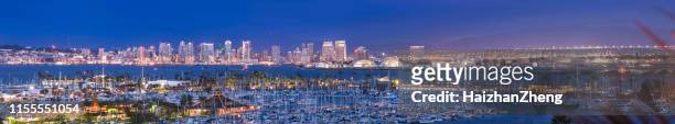 san diego cityscape sunset - san diego stock pictures, royalty-free photos & images