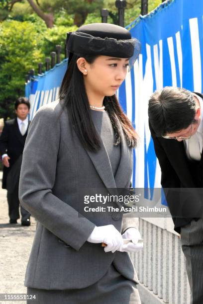 Princess Kako of Akishino attend the 5th anniversary memorial to commemorate Prince Katsura at Toshimagaoka Cemetery on June 08, 2019 in Tokyo, Japan.