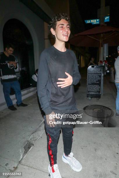 David Mazouz is seen on July 13, 2019 in Los Angeles, California.