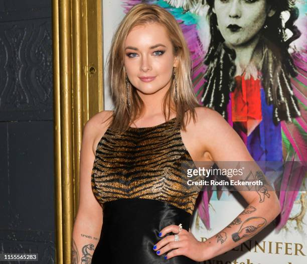 Allie MacDonald attends the premiere of "Why Not Choose Love: A Mary Pickford Manifesto" at Theatre at the Ace Hotel on June 12, 2019 in Los Angeles,...
