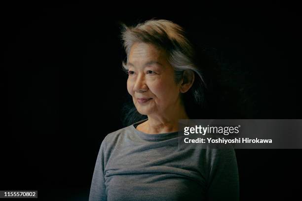 portrait of actress - japanese old woman stock pictures, royalty-free photos & images