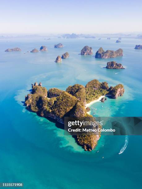 aerial view of hong island, thailand - railay strand stock pictures, royalty-free photos & images