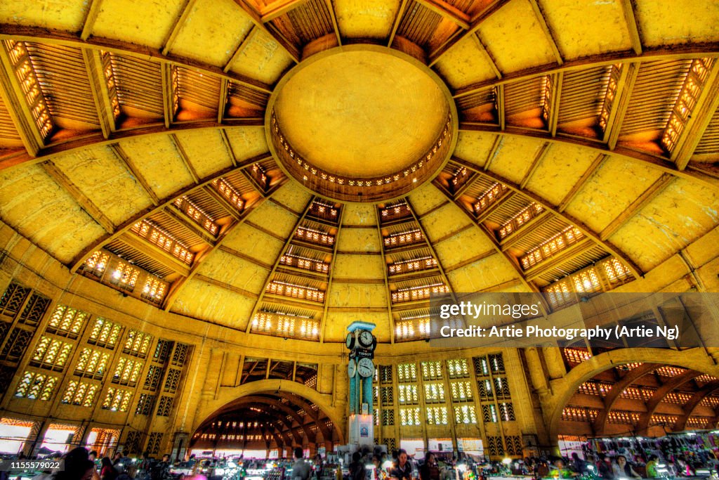 Interior Ceiling of Tuol Tom Poung Market (Russian Market), Phnom Penh, Cambodia