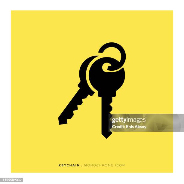 ilustraciones, imágenes clip art, dibujos animados e iconos de stock de icono de llavero - house key