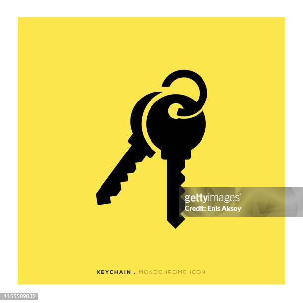 ilustrações, clipart, desenhos animados e ícones de ícone de chaveiro - house keys