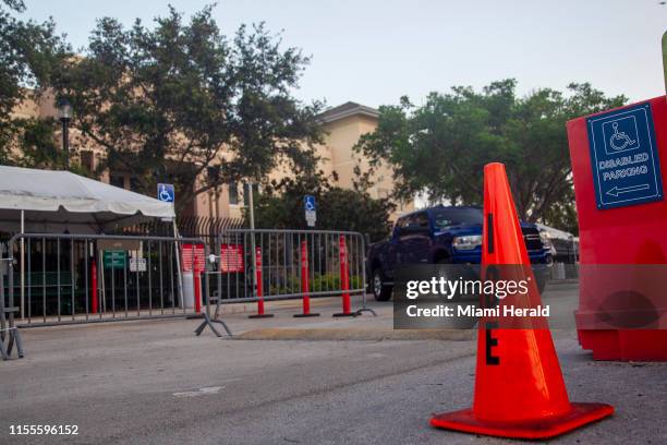 With word that immigration raids were to start this morning, no activity was seen at this immigration center in Miramar, Fla., on Sunday, July 14,...