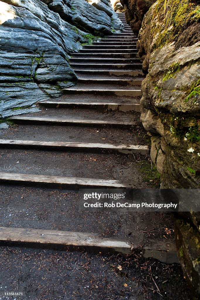 Stairway in rocks