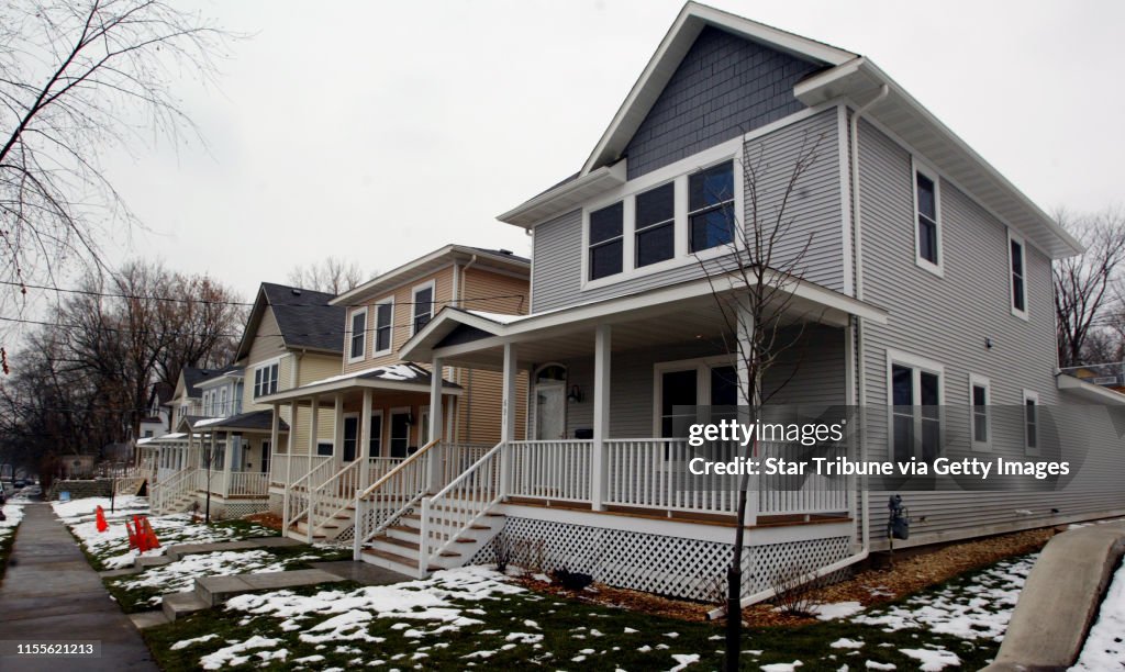 Part of the Railroad Island Housing Development........the 600 block of Otsego St. GENERAL INFORMATION: St. Paul, Mn., Fri., Dec. 5, 2003--The Phalen Corridor, a new street, Phalen Boulevard, between Lake Phalen and I-35E.