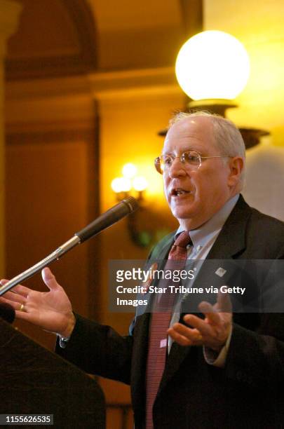 04_StateCapitol,St.Paul - - - - - President of the state AARP, Skip Humphrey, spoke to a crowd of seniors gathered at the state capitol rotunda for a...