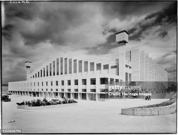 Empire Pool, Engineers Way, Brent, Wembley, London, 1934. A view from the south-west showing the front elevation of the Empire Pool. Designed by Sir...