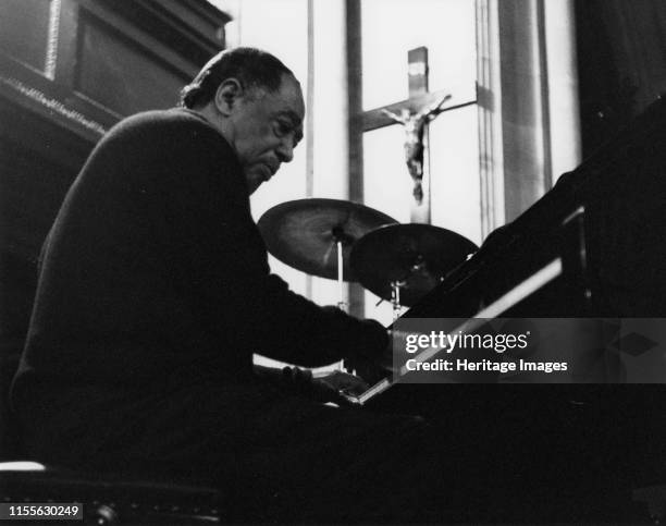 Duke Ellington, rehearsal for a Sacred Concert at Great St Mary's Church, Cambridge, 1967. On February 20 Duke Ellington?s 15-piece ensemble,...