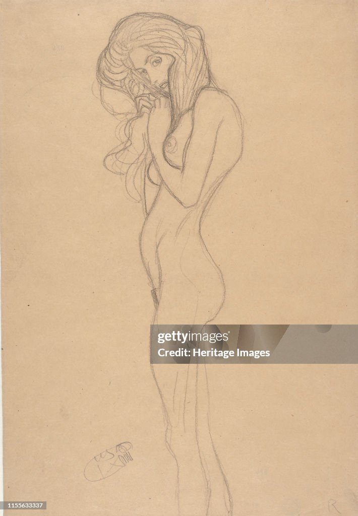 Standing Female Nude (Study For The Beethoven Frieze)