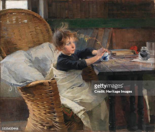 The Convalescent , 1888. Found in the Collection of Ateneum, Helsinki. Artist Schjerfbeck, Helene .