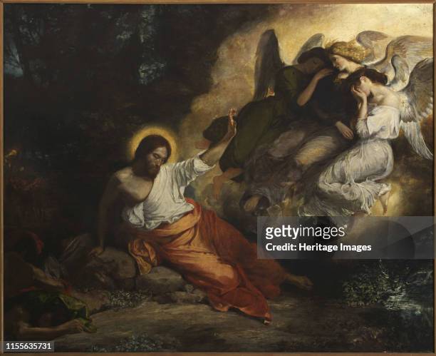The Agony in the Garden, 1826. Found in the Collection of Église Saint-Paul-Saint-Louis, Paris. Artist Delacroix, Eugène .